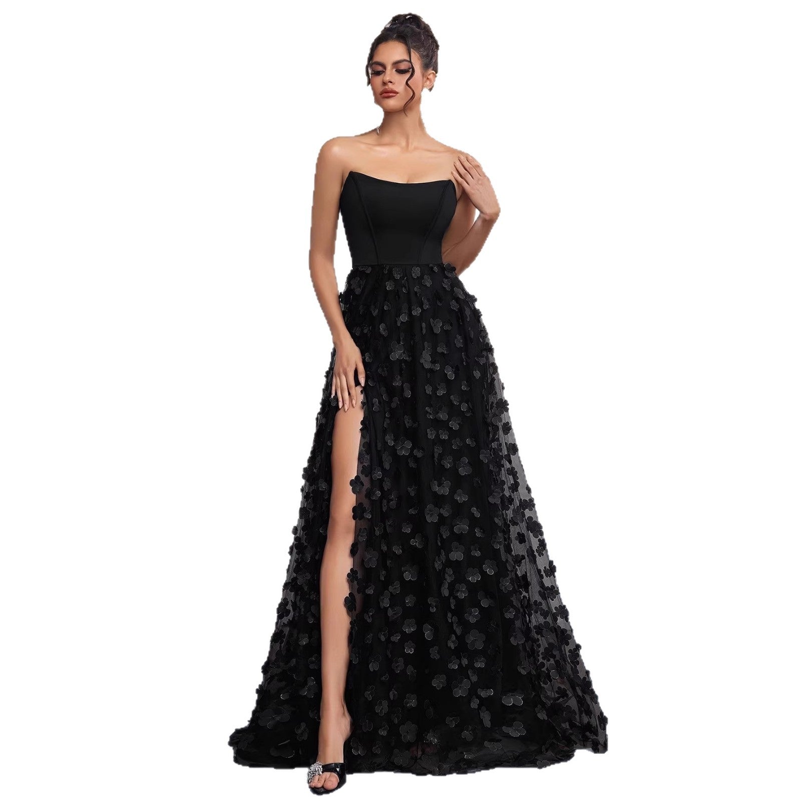 The Petal Slit Maxi Dress