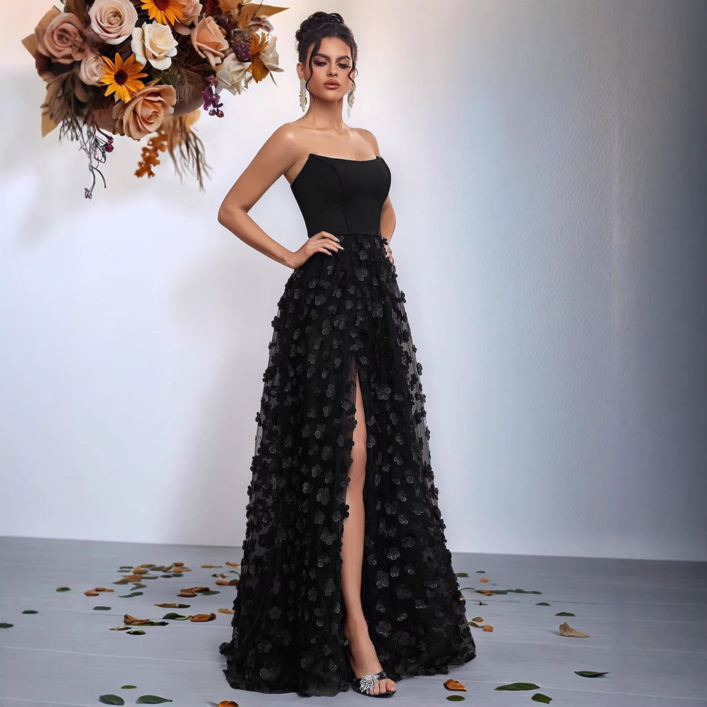 The Petal Slit Maxi Dress