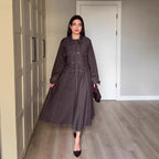 Retro Denim Maxi Dress Set