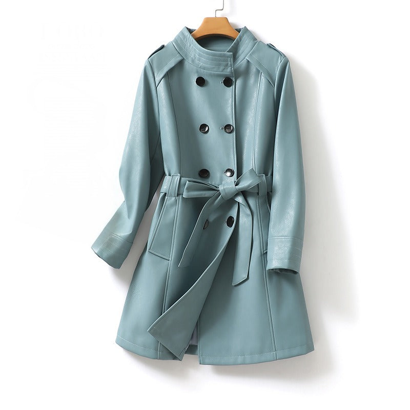 LINA™ GENUINE LEATHER COAT