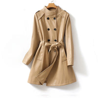 LINA™ GENUINE LEATHER COAT