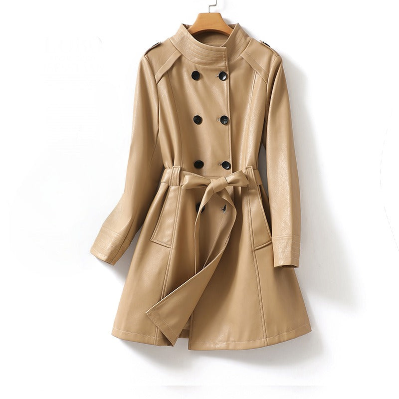 LINA™ GENUINE LEATHER COAT