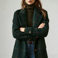 ALENA | PLAID TRENCH COAT